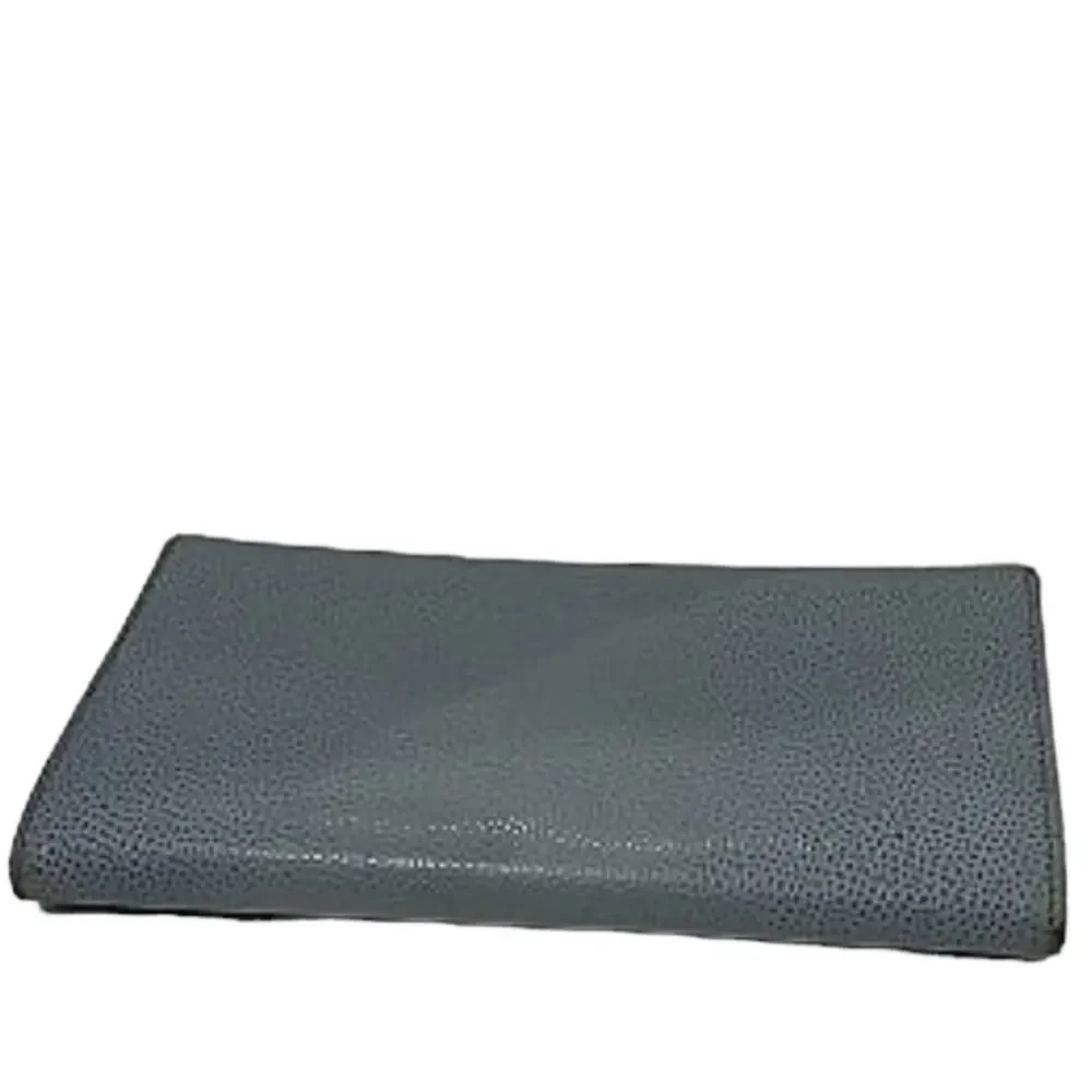 Chanel Powder Blue Logo Caviar Leather Long Wallet